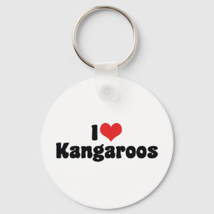 Ich liebe Herz Kängurus - Känguru-Liebhaber Schlüsselanhänger