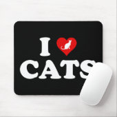 Ich liebe (Herz) Katzen Mousepad (Mit Mouse)