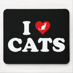 Ich liebe (Herz) Katzen Mousepad