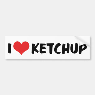 Ich liebe Herz Ketchup - Ketchup Liebhaber Autoaufkleber