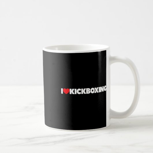 Ich liebe (Herz) Kickboxen  Kaffeetasse (Rechts)