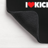 Ich liebe (Herz) Kickboxen Mousepad (Ecke)
