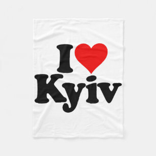 Ich liebe Herz Kiew Kiew Ukraine Ukr Fleecedecke