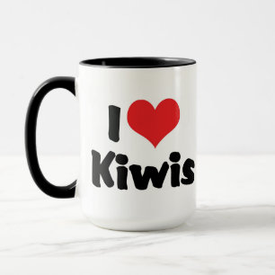 Ich liebe Herz Kiwis - Kiwi-Vogelliebhaber Tasse
