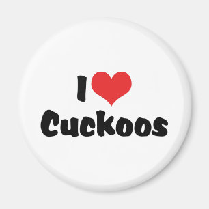 Ich liebe Herz-Kuckucke - Kuckuckvogelliebhaber Magnet