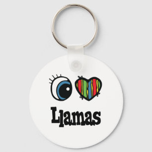 Ich liebe (Herz) Lamas Schlüsselanhänger