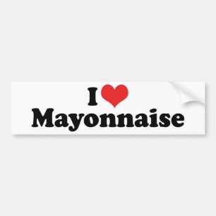 Ich liebe Herz Mayonnaise - Mayonnaise Liebhaber Autoaufkleber