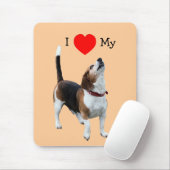 Ich Liebe Herz Mein Beagle Niedlich Hund Mousepad (Mit Mouse)