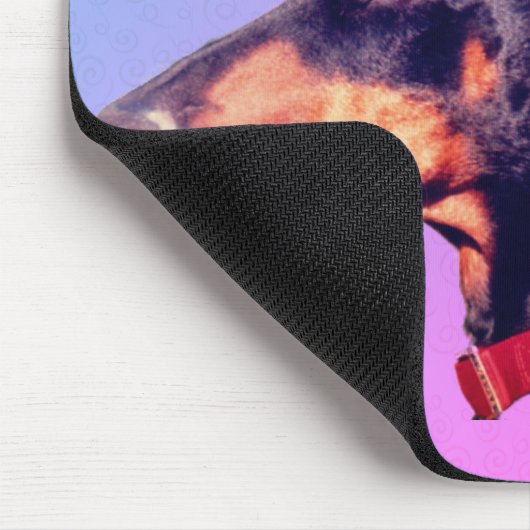 Ich Liebe Herz mein Doberman Mousepad (Ecke)