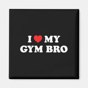 Ich Liebe Herz mein Fitnessstudio Bro Funny Fitnes Magnet