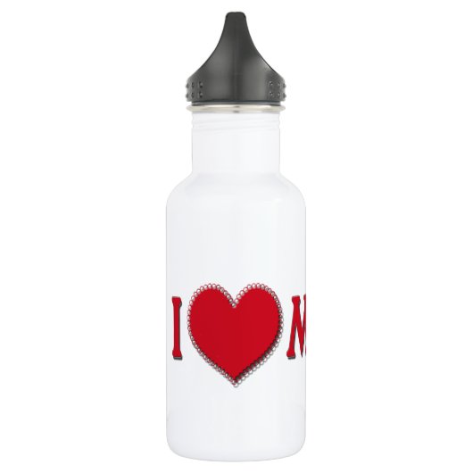 ICH LIEBE (HERZ) MEIN MILCH! MEDIZINISCHES LABOR TRINKFLASCHE (Links)