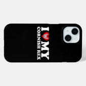 Ich liebe (Herz) meine Cornish Rex Case-Mate iPhone Hülle (Rückseite (Horizontal))