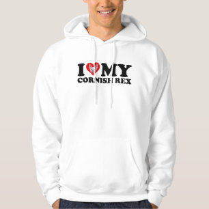 Ich liebe (Herz) meine Cornish Rex Hoodie