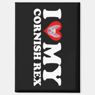Ich liebe (Herz) meine Cornish Rex Magnet