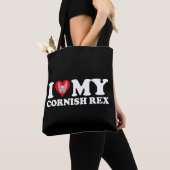 Ich liebe (Herz) meine Cornish Rex Tasche (Von Nahem)