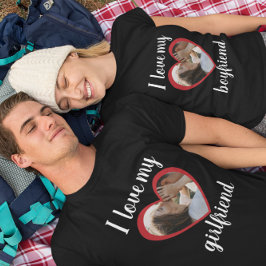 Ich Liebe Herz meine Freundin benutzerdefinierte F T-Shirt