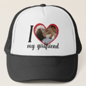 Ich Liebe Herz meine Freundin benutzerdefinierte F Truckerkappe (Vorderseite)