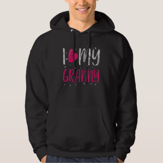 Ich Liebe Herz meine Großmutter Grandson Großtocht Hoodie