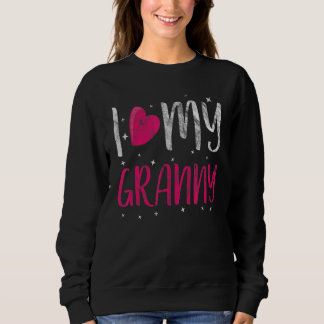 Ich Liebe Herz meine Großmutter Grandson Großtocht Sweatshirt