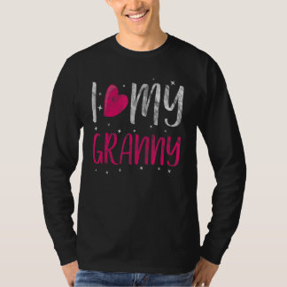 Ich Liebe Herz meine Großmutter Grandson Großtocht T-Shirt