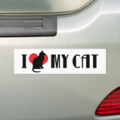 Ich Liebe Herz meine Katze - Katze Lover Autoaufkleber (Auf Auto)