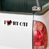 Ich Liebe Herz meine Katze - Katze Lover Autoaufkleber (Auf Lkw)