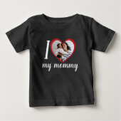 Ich Liebe Herz meine Mama-benutzerdefinierten Foto Baby T-shirt (Vorderseite)
