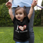 Ich Liebe Herz meine Mama-benutzerdefinierten Foto Baby T-shirt