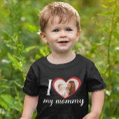 Ich Liebe Herz meine Mama-benutzerdefinierten Foto Baby T-shirt