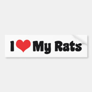 Ich Liebe Herz meine Ratten - Ratten für Haustiere Autoaufkleber