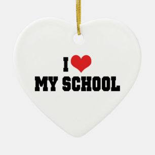 Ich Liebe Herz meine Schule - Uni an der High Scho Keramikornament