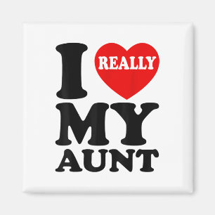 Ich Liebe (Herz) meine Tante für Nephew und Niece Magnet