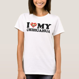 Ich liebe (Herz) meinen Chihuahua T-Shirt