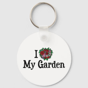 Ich liebe Herz meinen Garten - Blumen Gemüsegarten Schlüsselanhänger