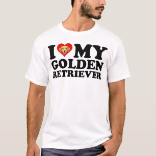 Ich liebe (Herz) meinen Golden Retriever T-Shirt