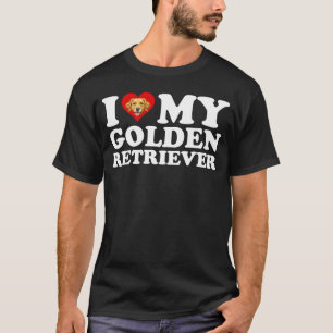 Ich liebe (Herz) meinen Golden Retriever T-Shirt