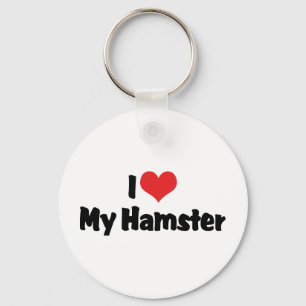 Ich liebe Herz meinen Hamster Schlüsselanhänger