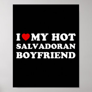 Ich liebe (Herz) meinen heißen salvadorianischen F Poster