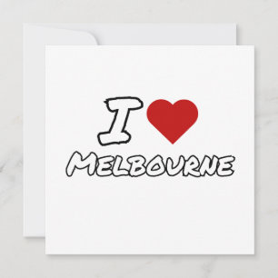 Ich liebe Herz Melbourne Stadt Einladung
