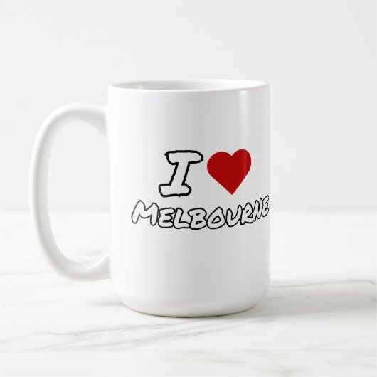 Ich liebe Herz Melbourne Stadt Kaffeetasse (Links)