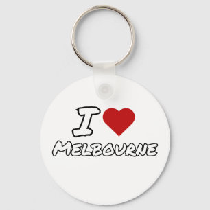 Ich liebe Herz Melbourne Stadt Schlüsselanhänger