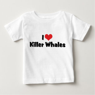 Ich liebe Herz Mörderwale Baby T-shirt