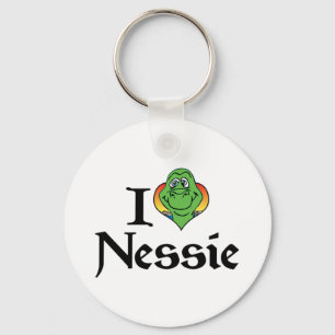 Ich liebe Herz Nessie - Loch Ness Monster Schlüsselanhänger