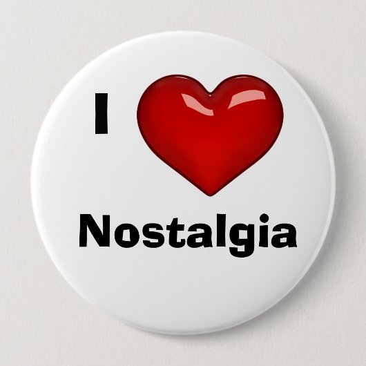 ICH LIEBE (HERZ) NOSTALGIE editierbar Button (Vorderseite)