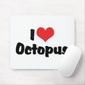 Ich liebe Herz Oktopus Mousepad (Mit Mouse)