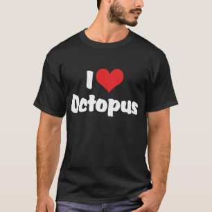Ich liebe Herz-Oktopus T-Shirt
