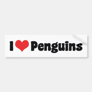 Ich liebe Herz Pinguine - Pinguin Liebhaber Autoaufkleber