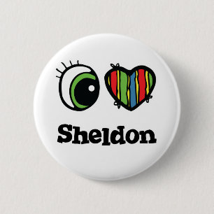 Ich liebe (Herz) Sheldon Button