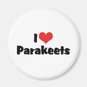 Ich liebe Herz-Sittiche - Papageien-Vogel-Liebhabe Magnet