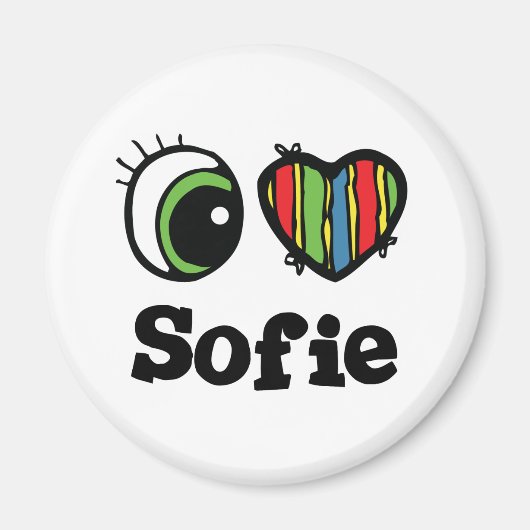 Ich liebe (Herz) Sofie Magnet (Vorne)